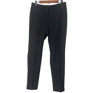H&M Womens Black High Rise Tapered Trouser Pant Size 12 Minimalist Office Pocket